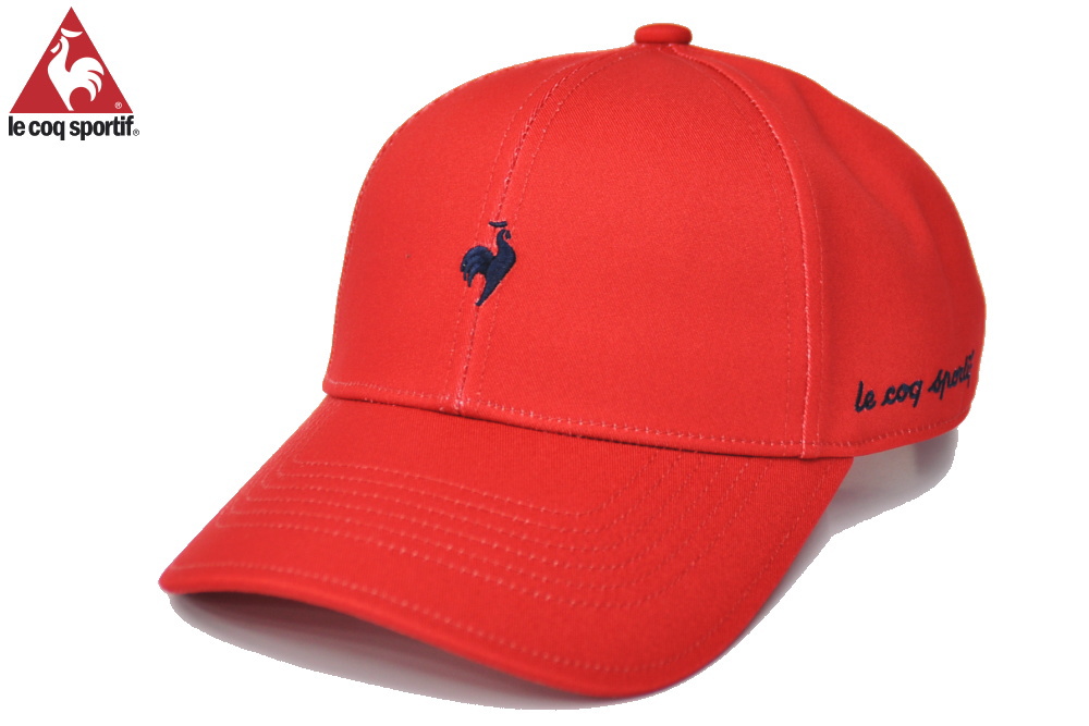 ルコックの赤ゴルフ帽子を還暦祝いに