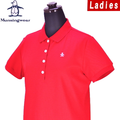 女性用還暦祝いの贈り物にレディース半袖赤色ポロシャツ